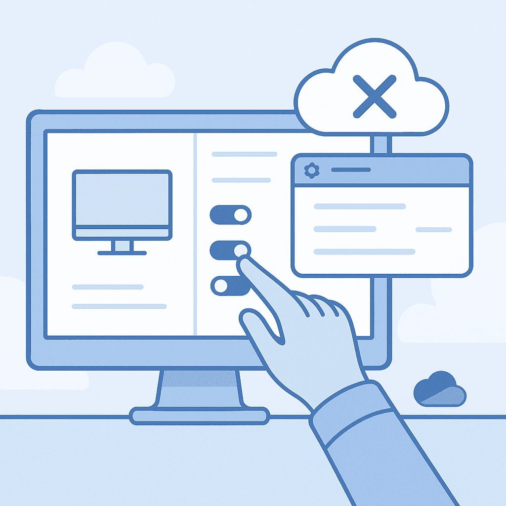 Illustration for: How do I stop OneDrive from syncing Desktop?